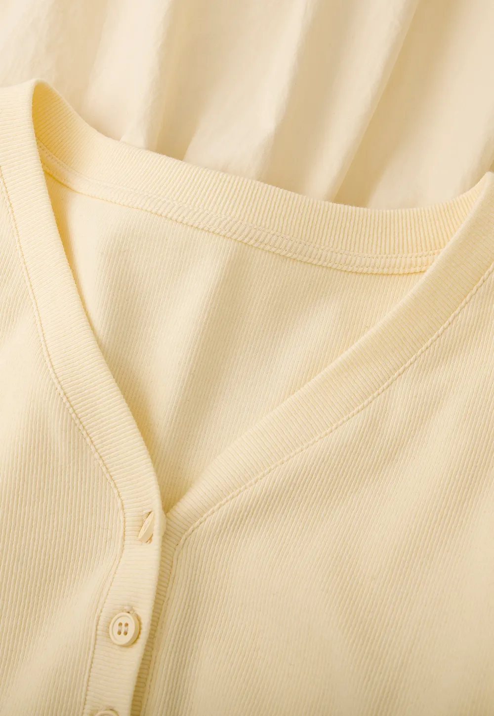 V neck long sleeve dress with flared skirt