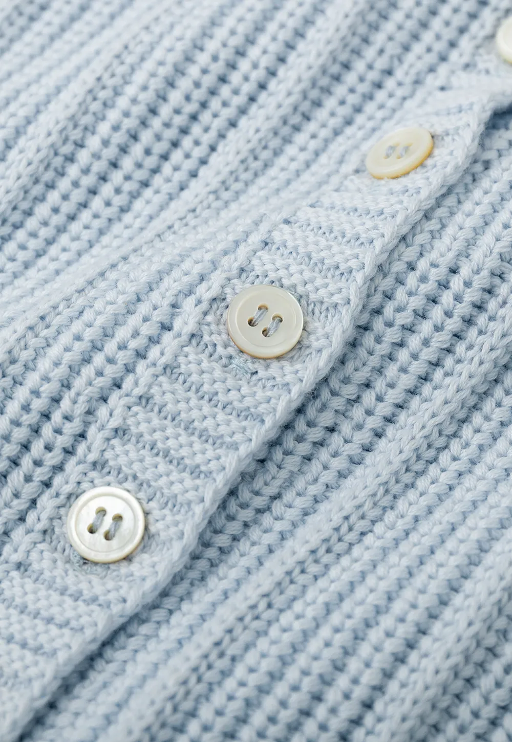 Ribbed Knit Cardigan with Button Closure
