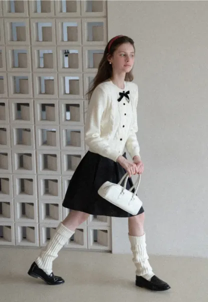 Pleated A Line Mini Skirt with Layered Design