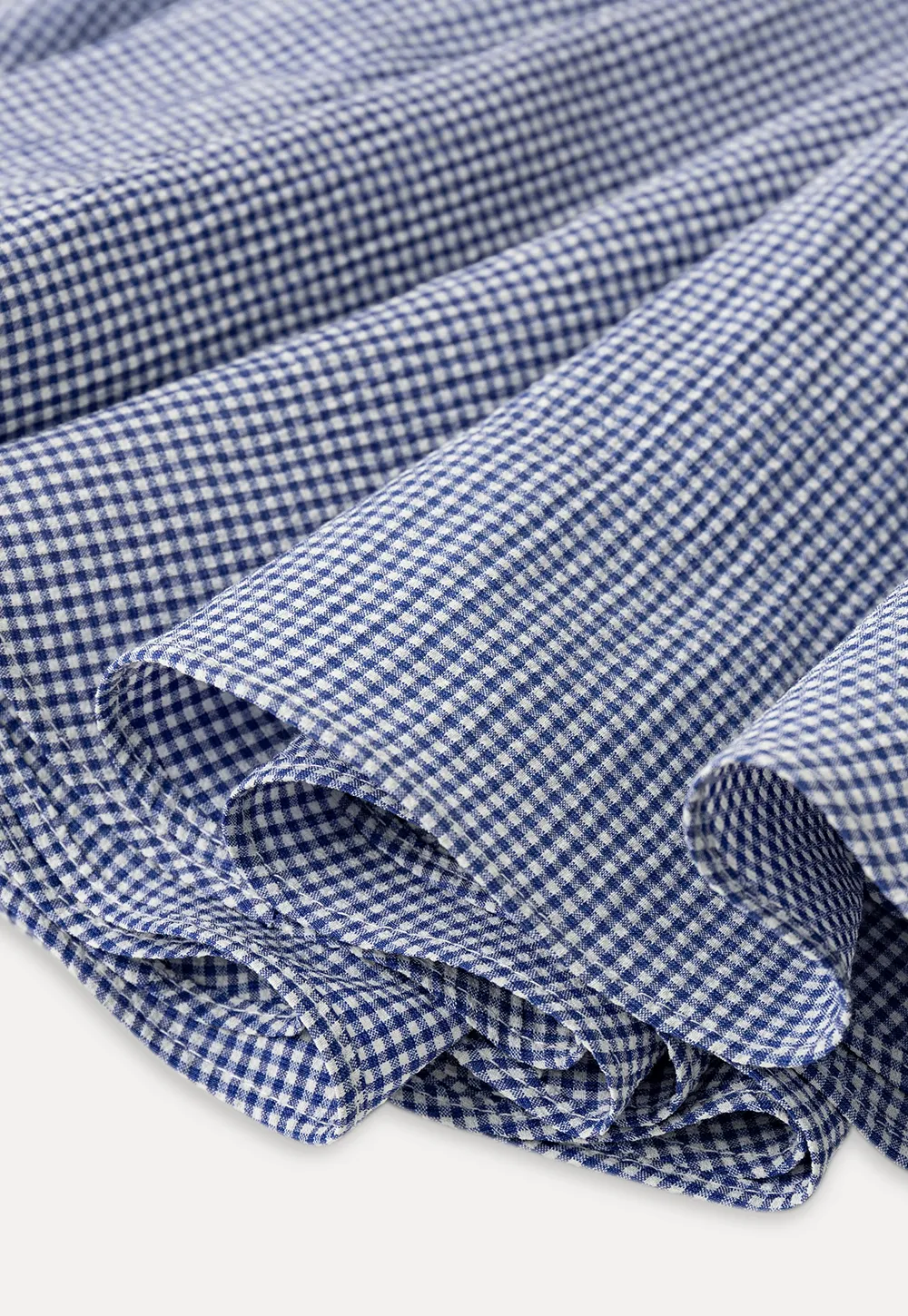 Gingham Pleated Flared Skirt