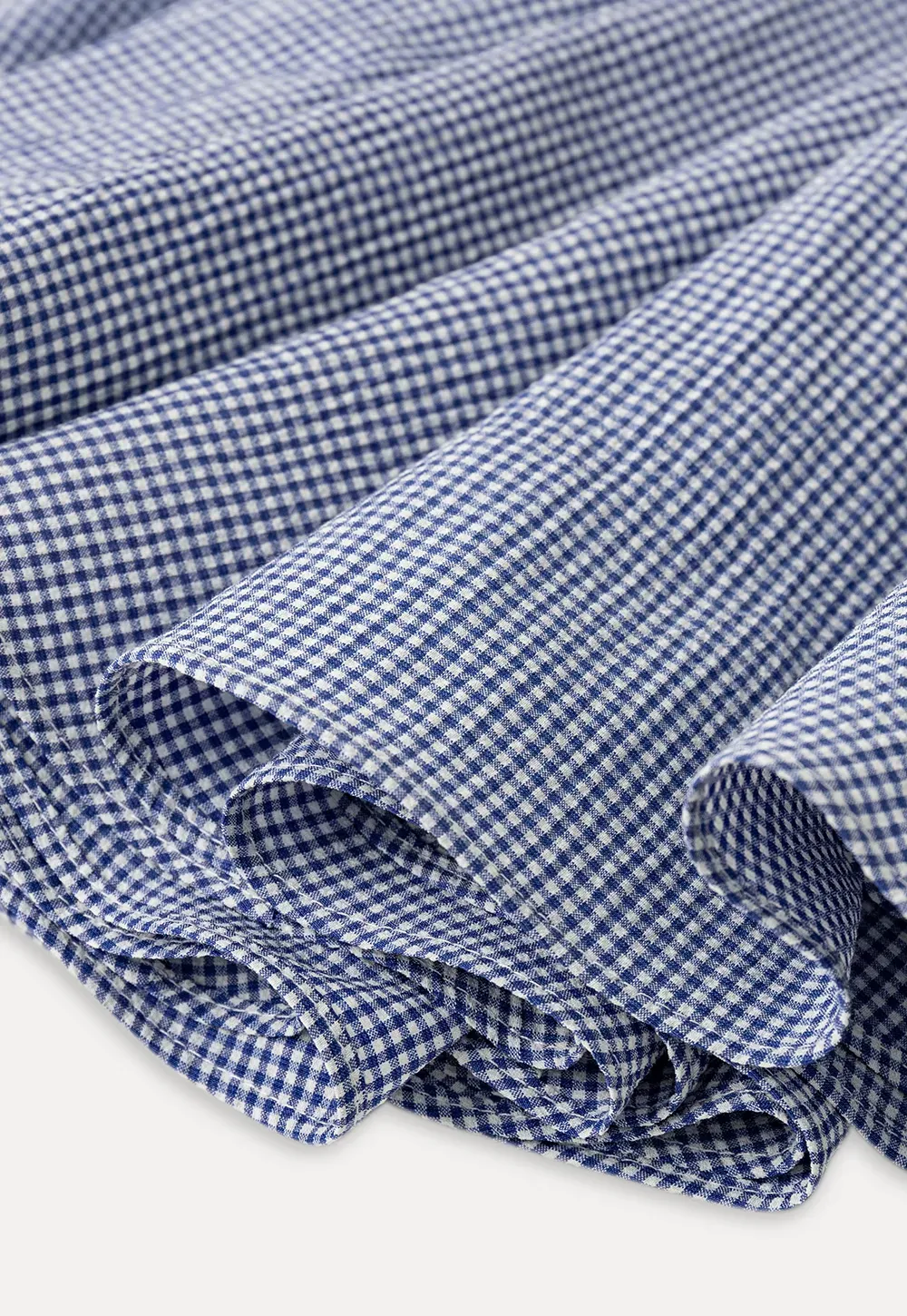 Gingham Pleated Flared Skirt