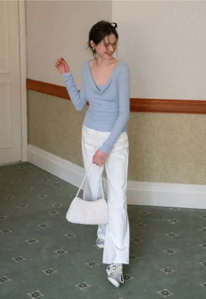 Woolen knit sweater and tank top