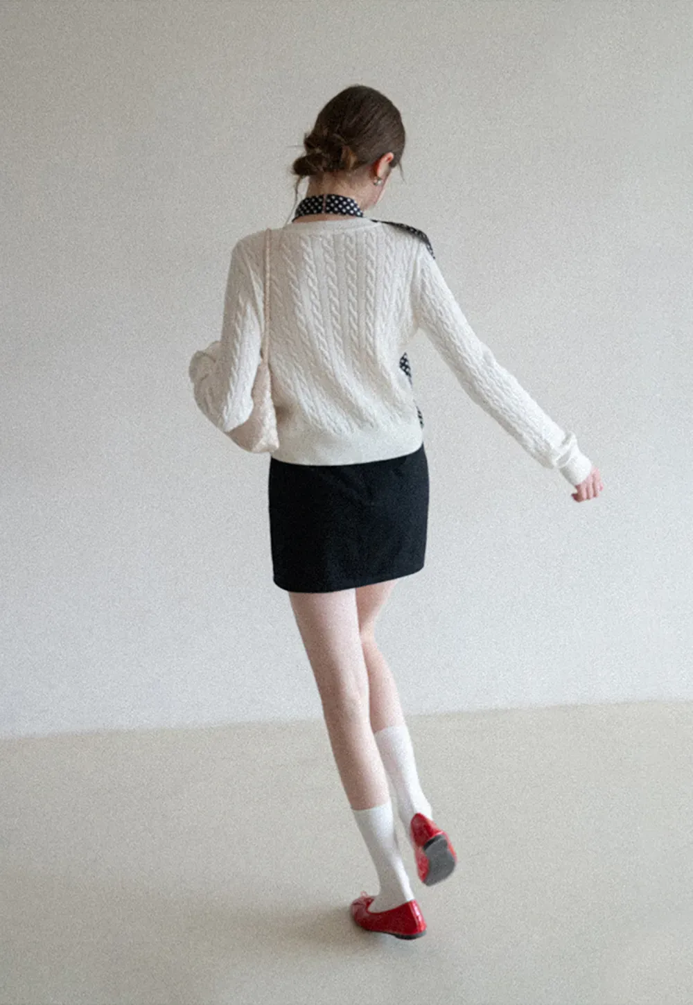 A-line mini skirt with clean lines and simple design