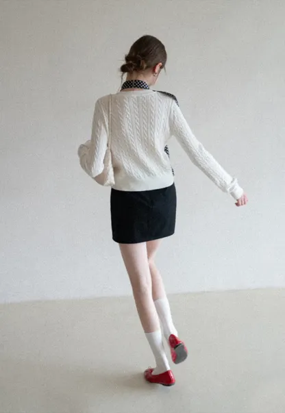 A-line mini skirt with clean lines and simple design