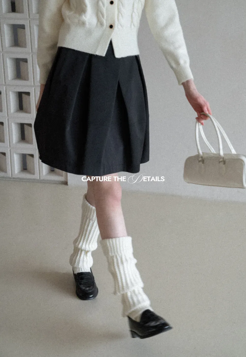 Pleated A Line Mini Skirt with Layered Design