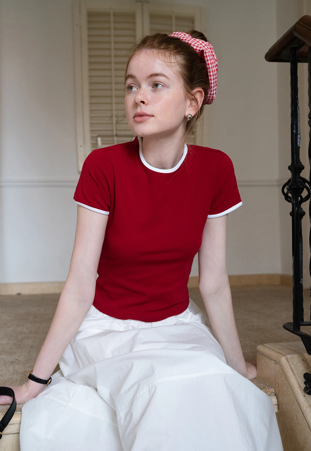 Women's Slim Fit Contrast T-Shirt