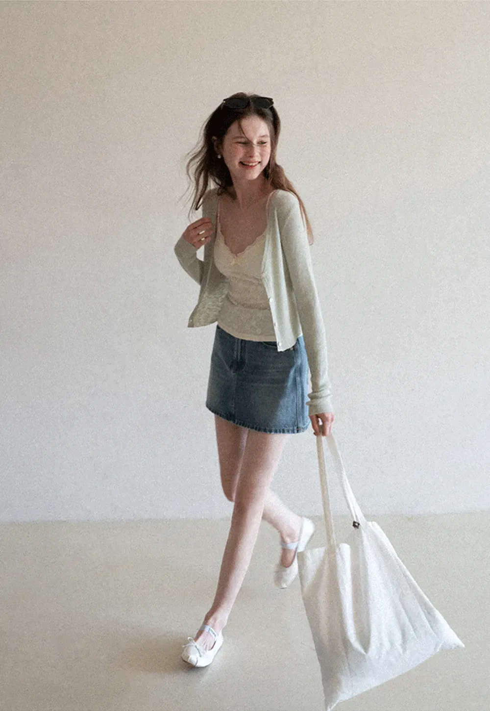 Lace Trimmed Camisole with Thin Straps