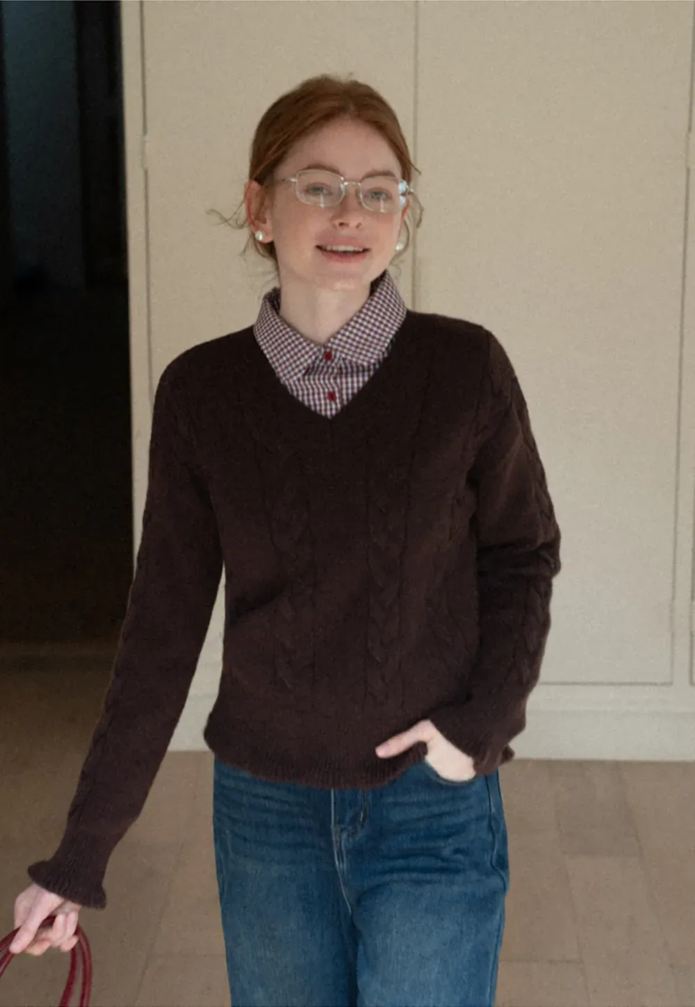 Women's Knit Sweater Round Neck Long Sleeve Casual Wear