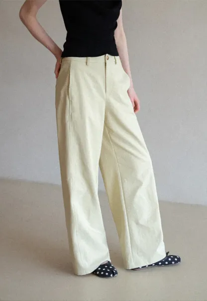 Wide Leg Casual Pants with Front Pockets