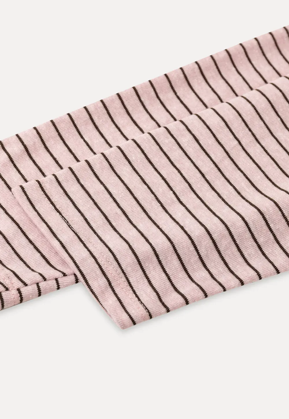 Long sleeve striped henley shirt with chest pocket