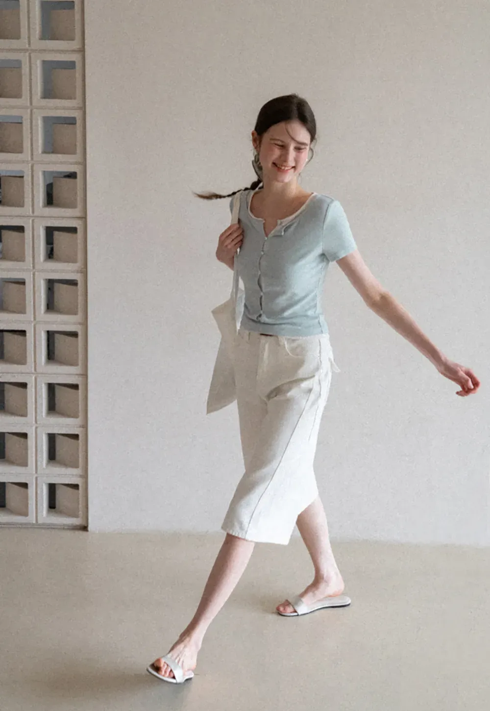 Short Sleeve T Shirt with Lace Trim