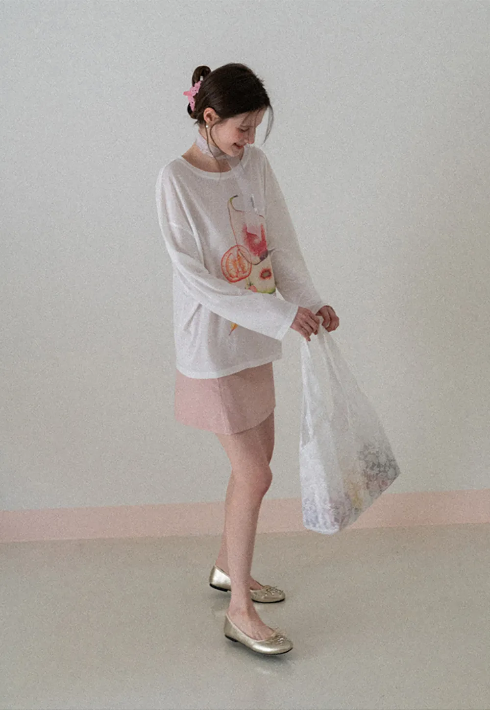 A-line mini skirt with front darts and clean hem