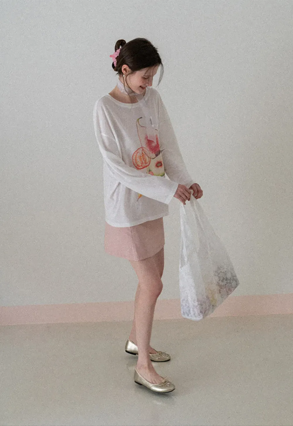 A-line mini skirt with front darts and clean hem