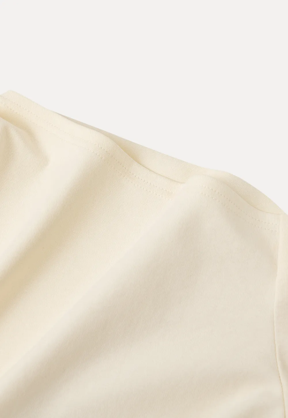 Off shoulder short sleeve fitted t shirt