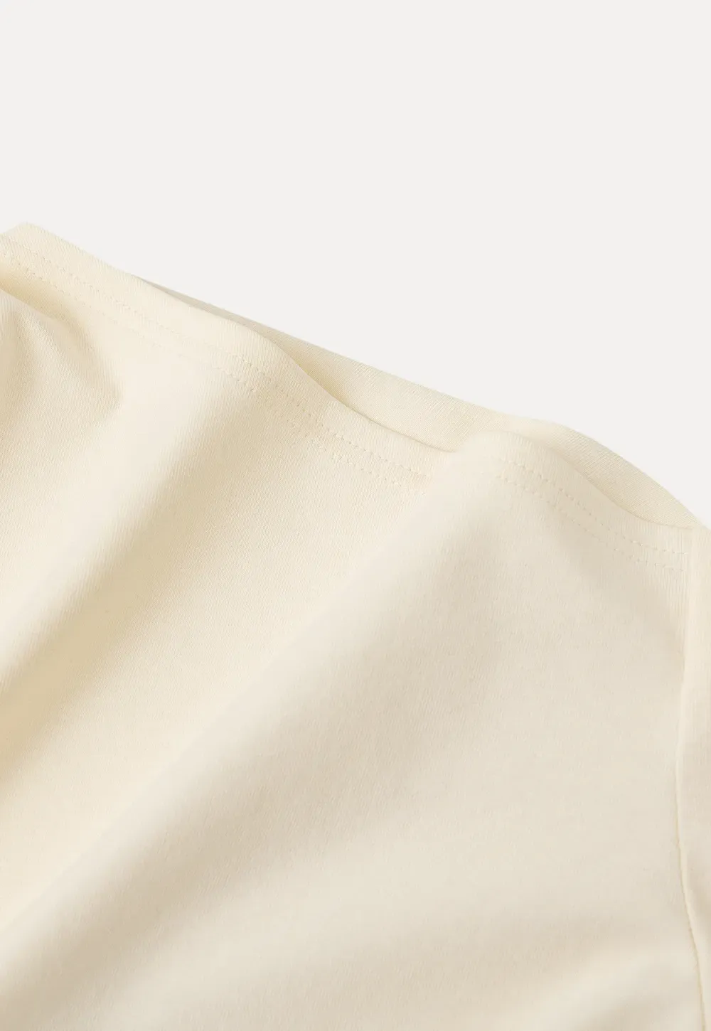 Off shoulder short sleeve fitted t shirt