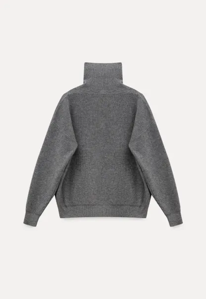 Turtleneck Knit Sweater for Women