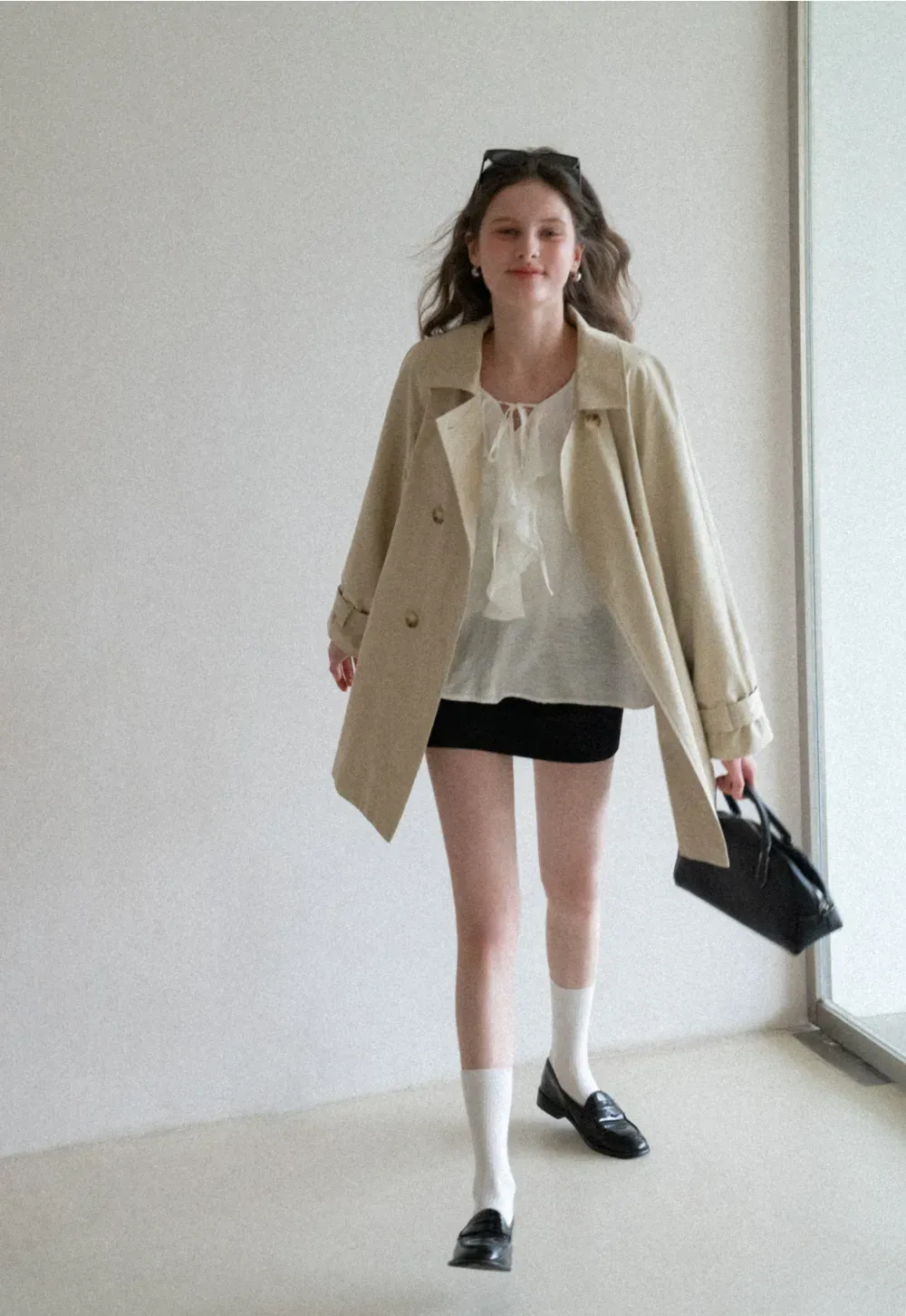 Elegant Double Breasted Short Jacket