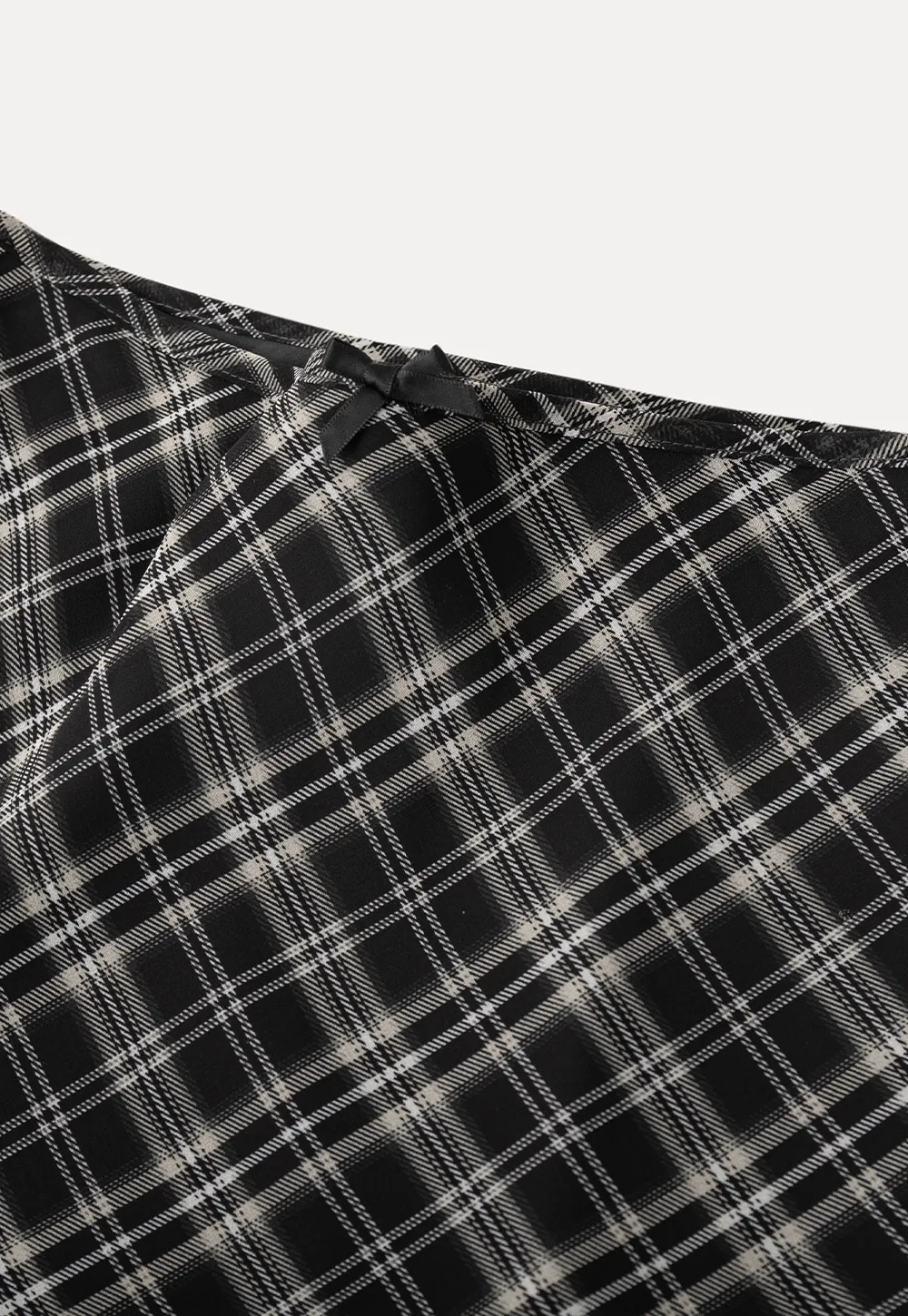 Plaid Skirt with Flowy Hem Design