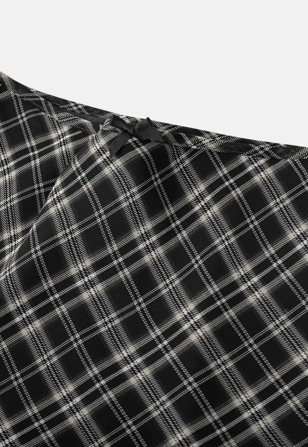 Plaid Skirt with Flowy Hem Design