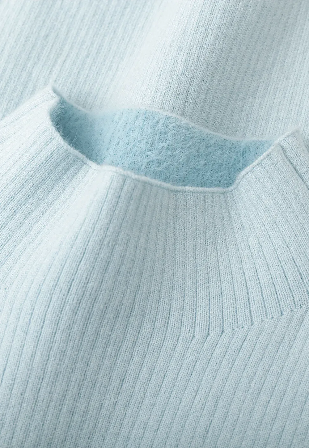 Elegant High Neck Knit Sweater with Button Detail Sleeve