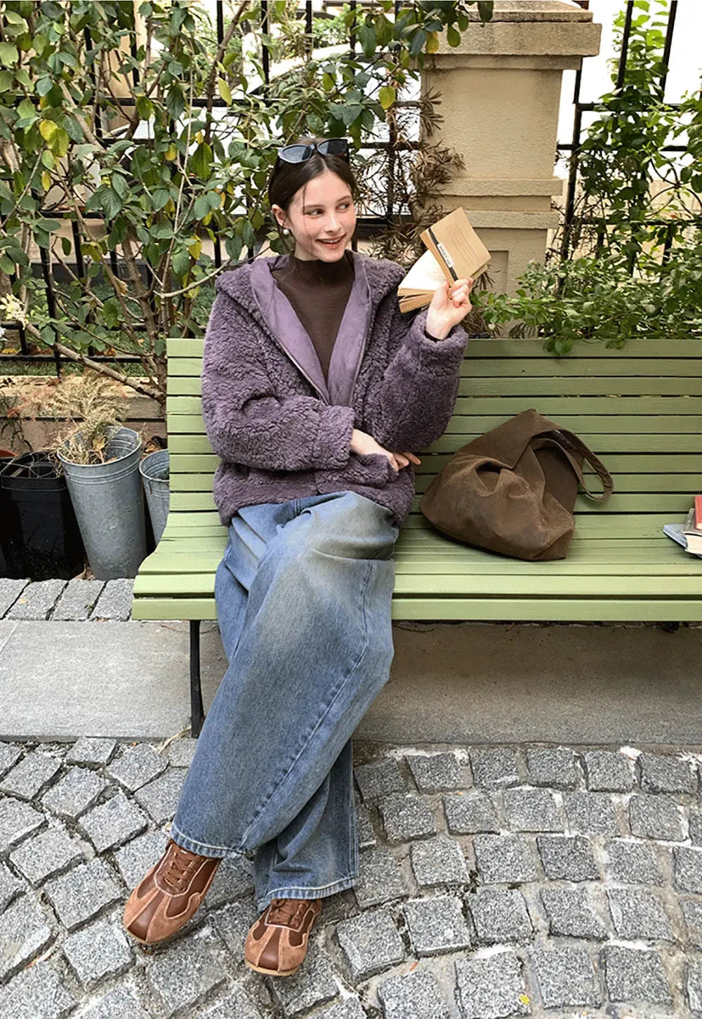 Elegant High Neck Knit Sweater with Button Detail Sleeve