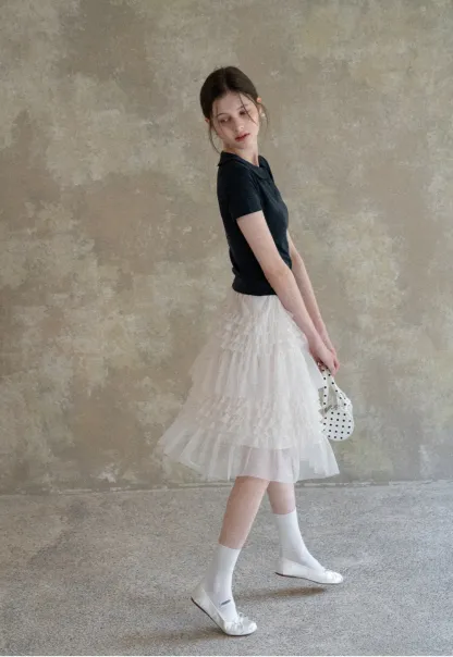 Short Sleeve Collared Button Front T Shirt