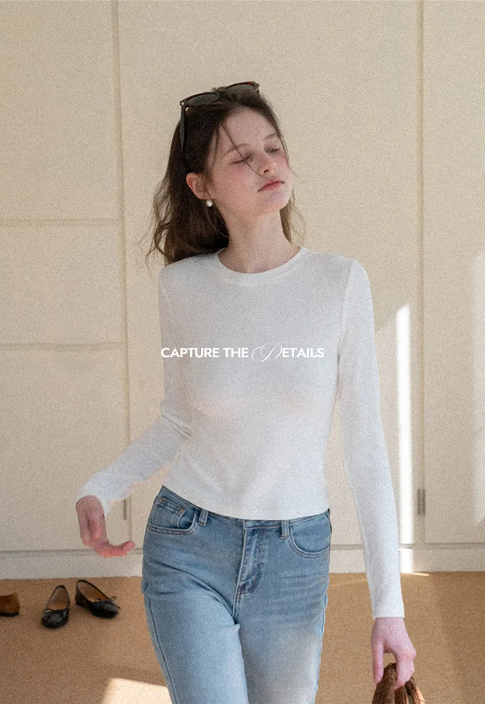 Elegant Long Sleeve Top with Neck Tie Detail