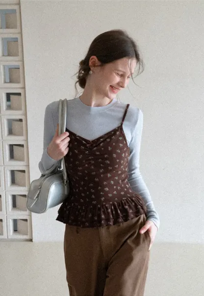 Elegant Long Sleeve Top with Neck Tie Detail