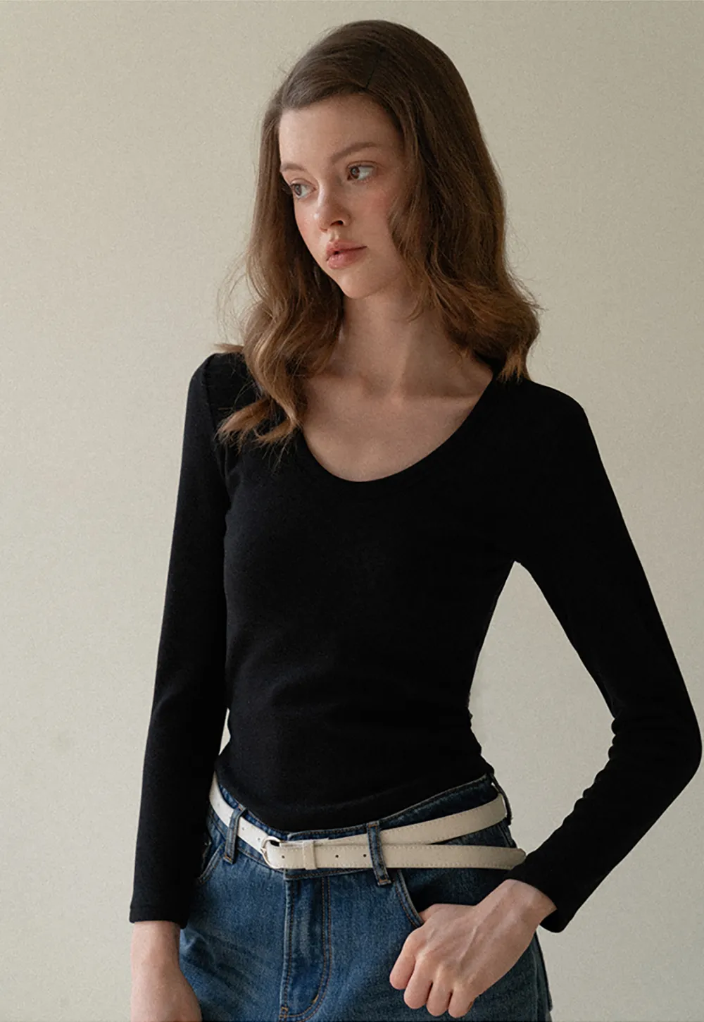 Elegant Basic Long Sleeve Top for Women