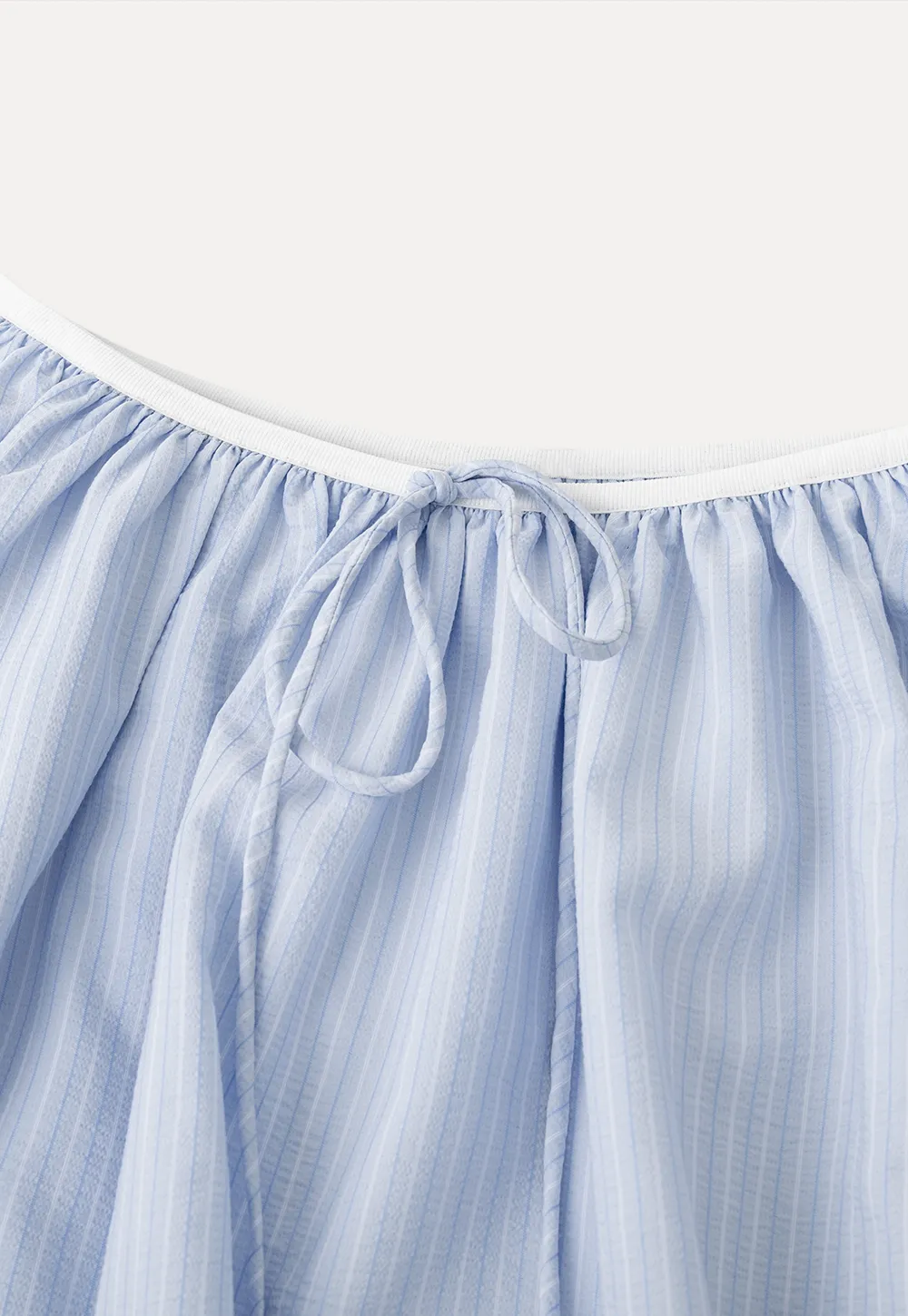 Puffed skirt with drawstring waist