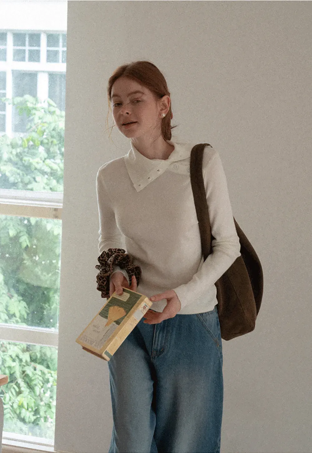 Turtleneck Sweater Long Sleeve Knitwear Women's Fitted Top