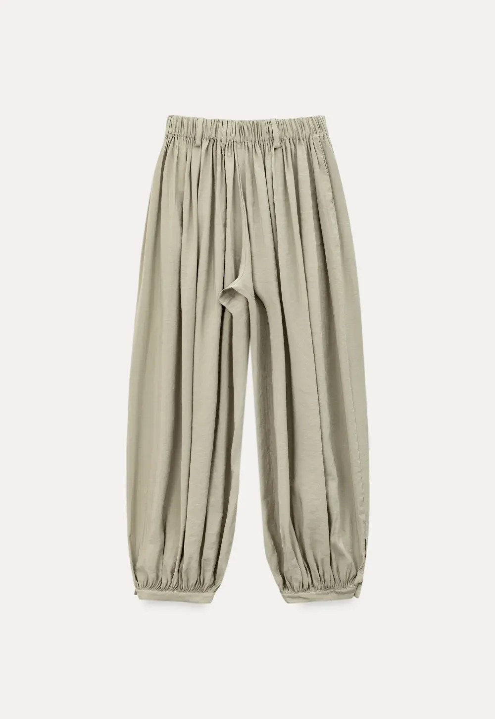 Loose Fit Elastic Waist Wide Leg Pants