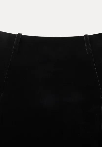 Velvet Pleated Mini Skirt