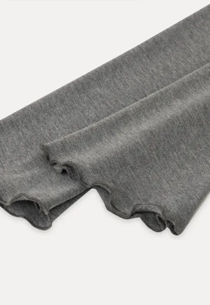 Polka dot long sleeve top with square neckline