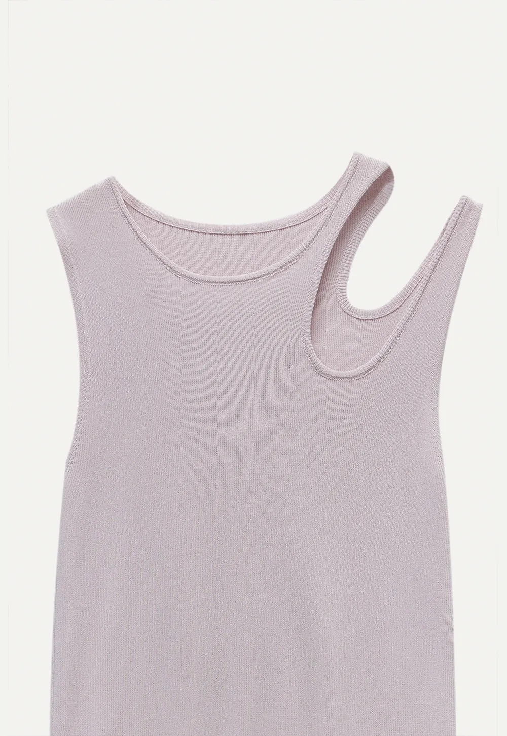 Asymmetric Cutout Knit Tank Top