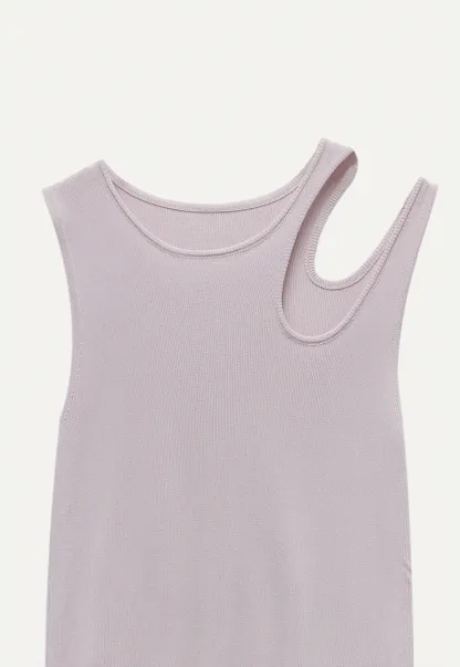Asymmetric Cutout Knit Tank Top