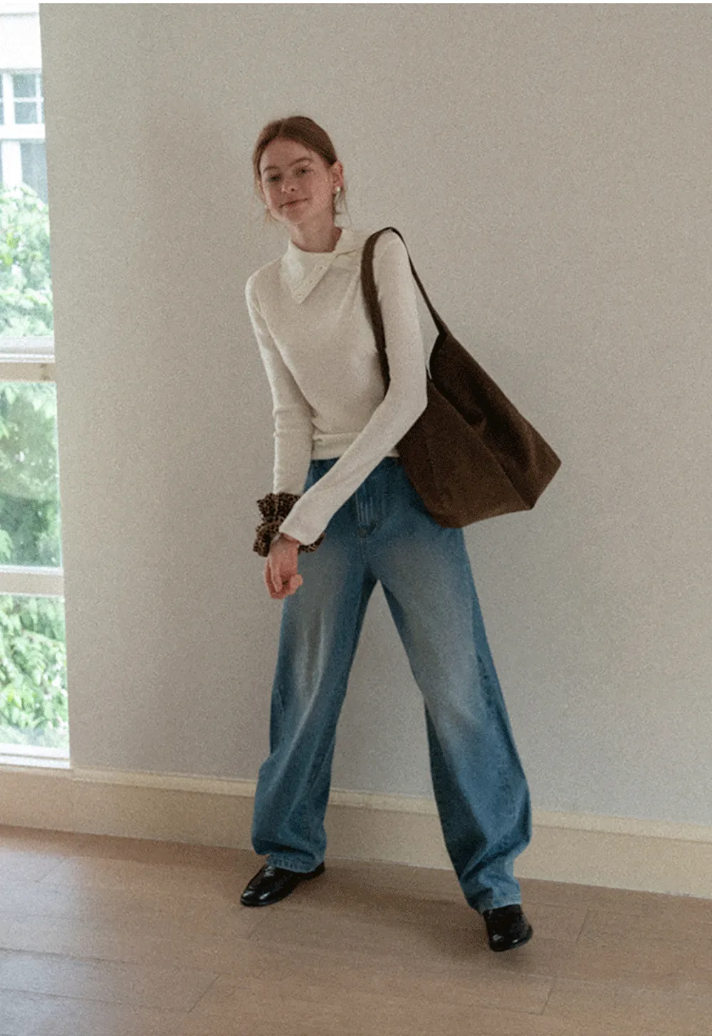 Turtleneck Sweater Long Sleeve Knitwear Women's Fitted Top