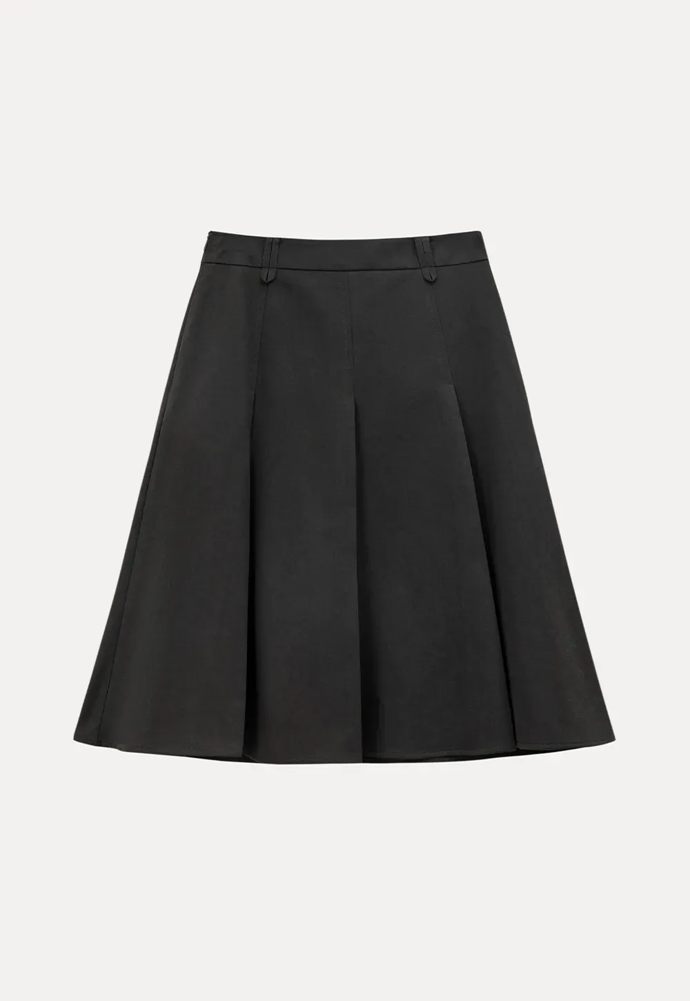 Pleated A-line Skirt with Waistband