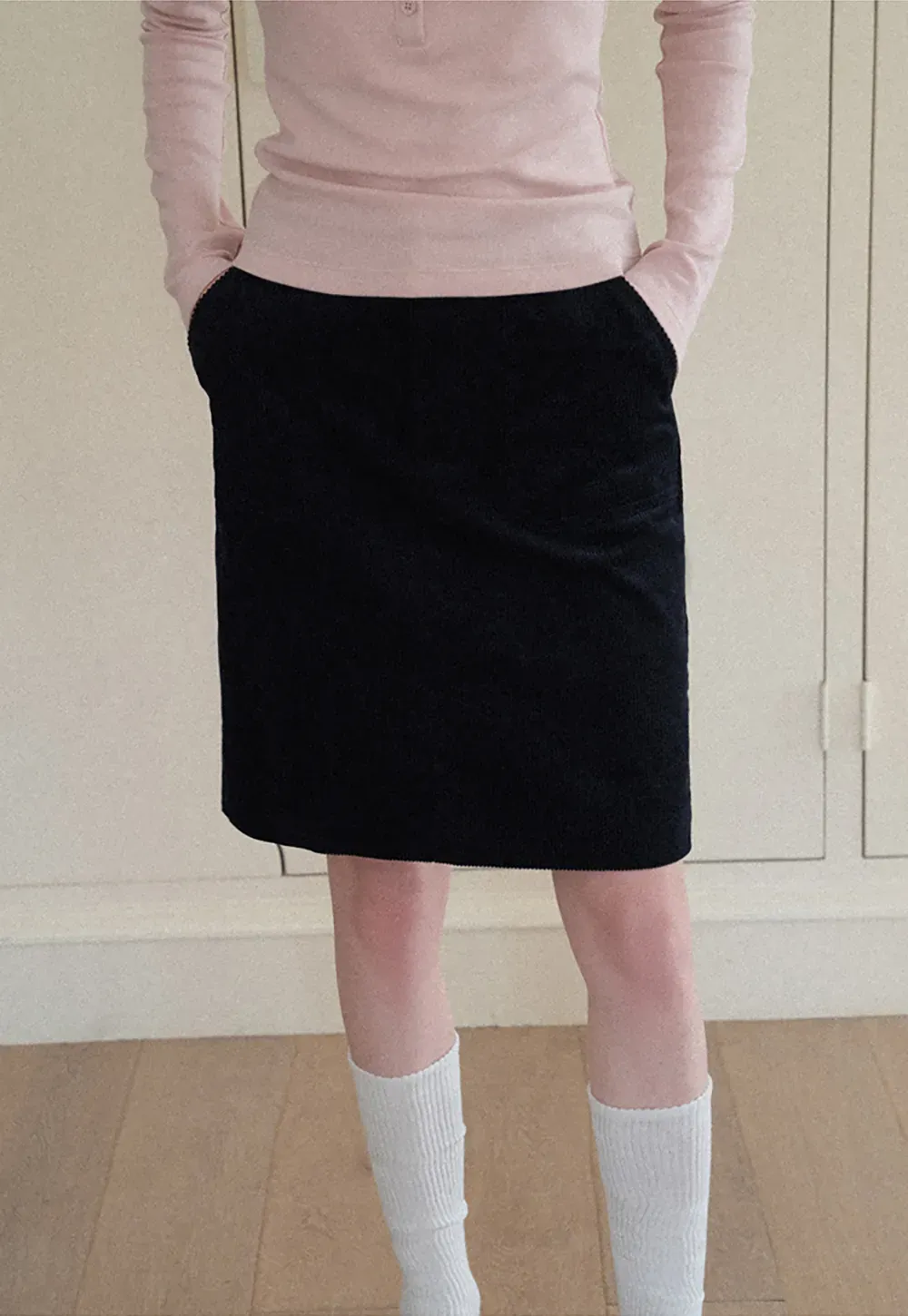 Corduroy Mini Skirt A-Line Design Women's Fashionable Bottoms