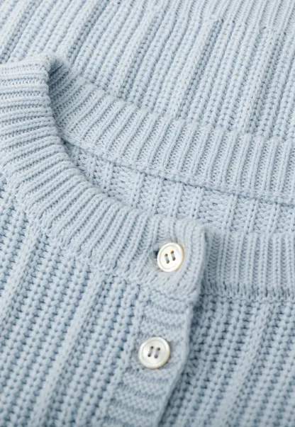 Ribbed Knit Cardigan with Button Closure