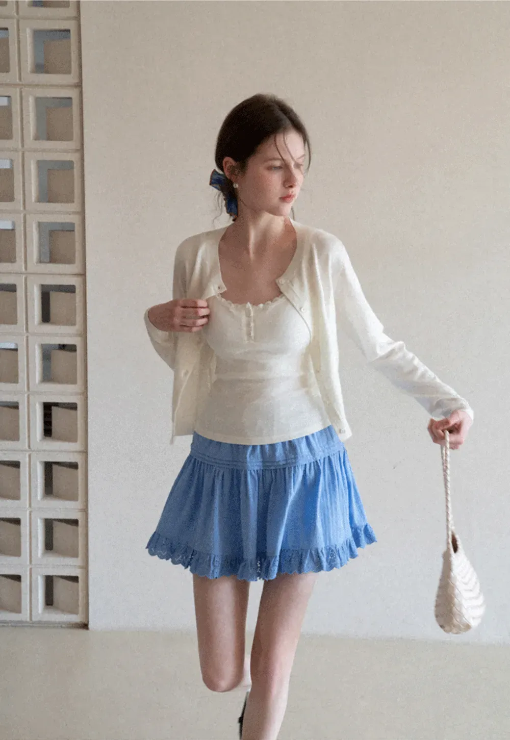 Lightweight Knit Cardigan with Button Front