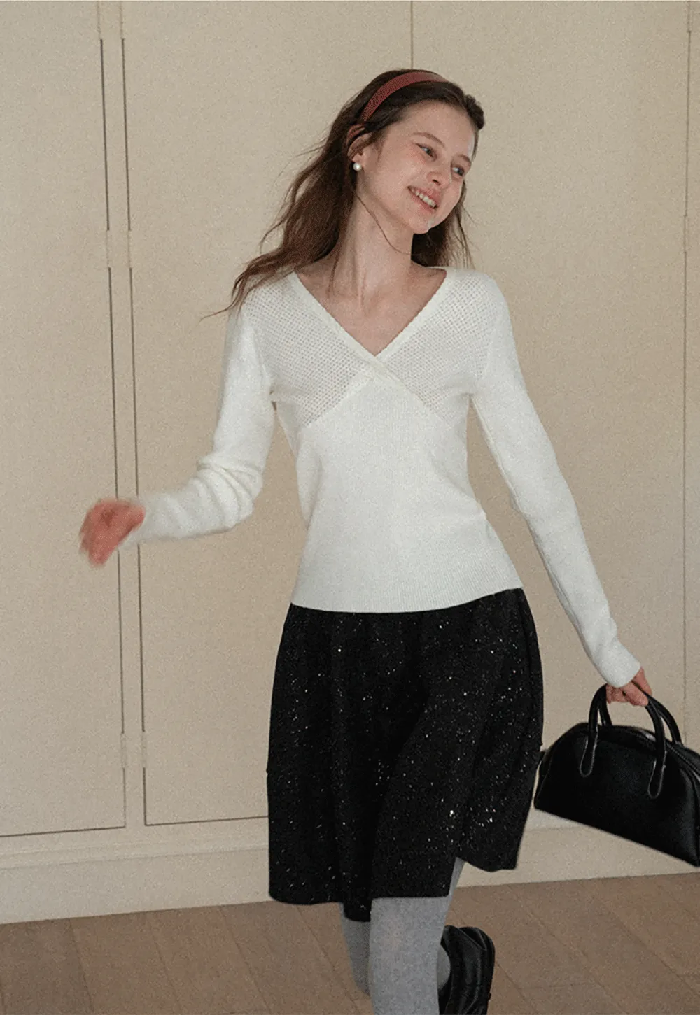 Sparkle Flare Skirt with Elastic Waist