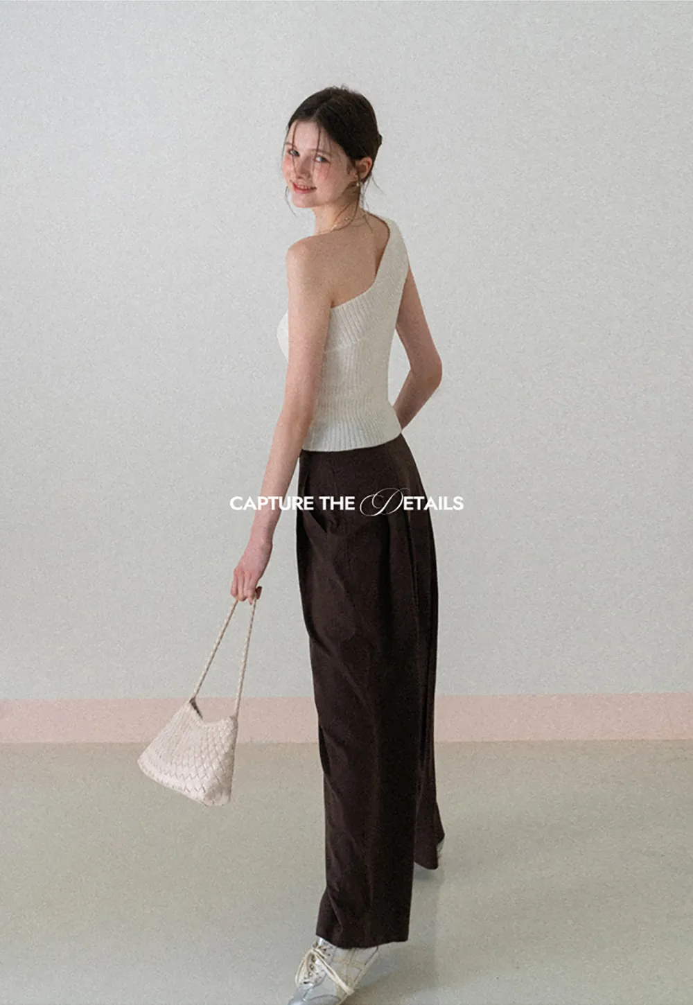 Wide Leg Pleated Casual Pants with Belt