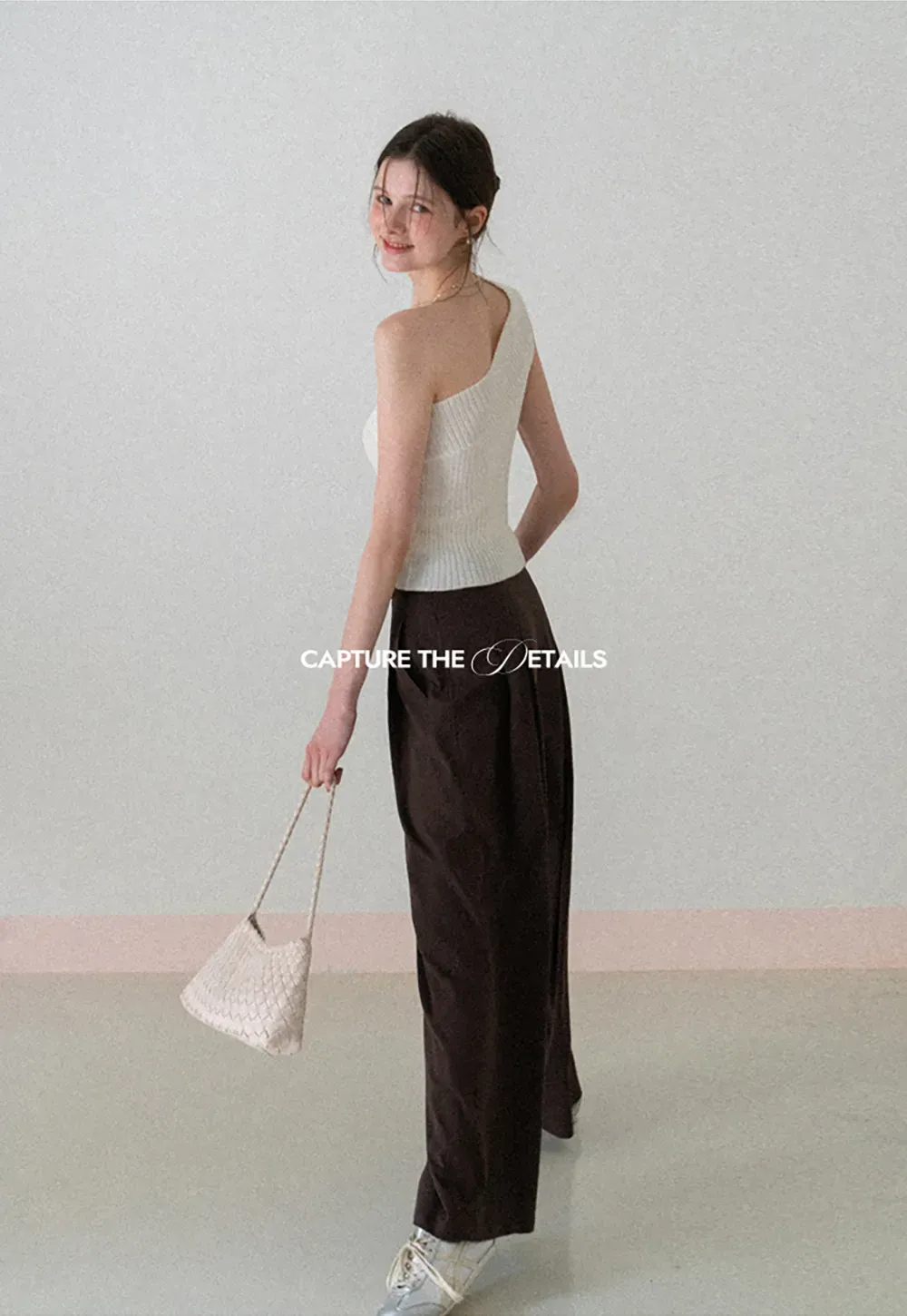 Wide Leg Pleated Casual Pants with Belt