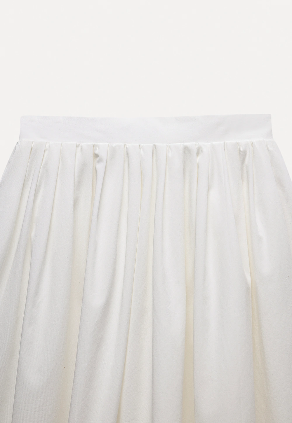 Women's High Waist A-Line Lace Hem Midi Skirt