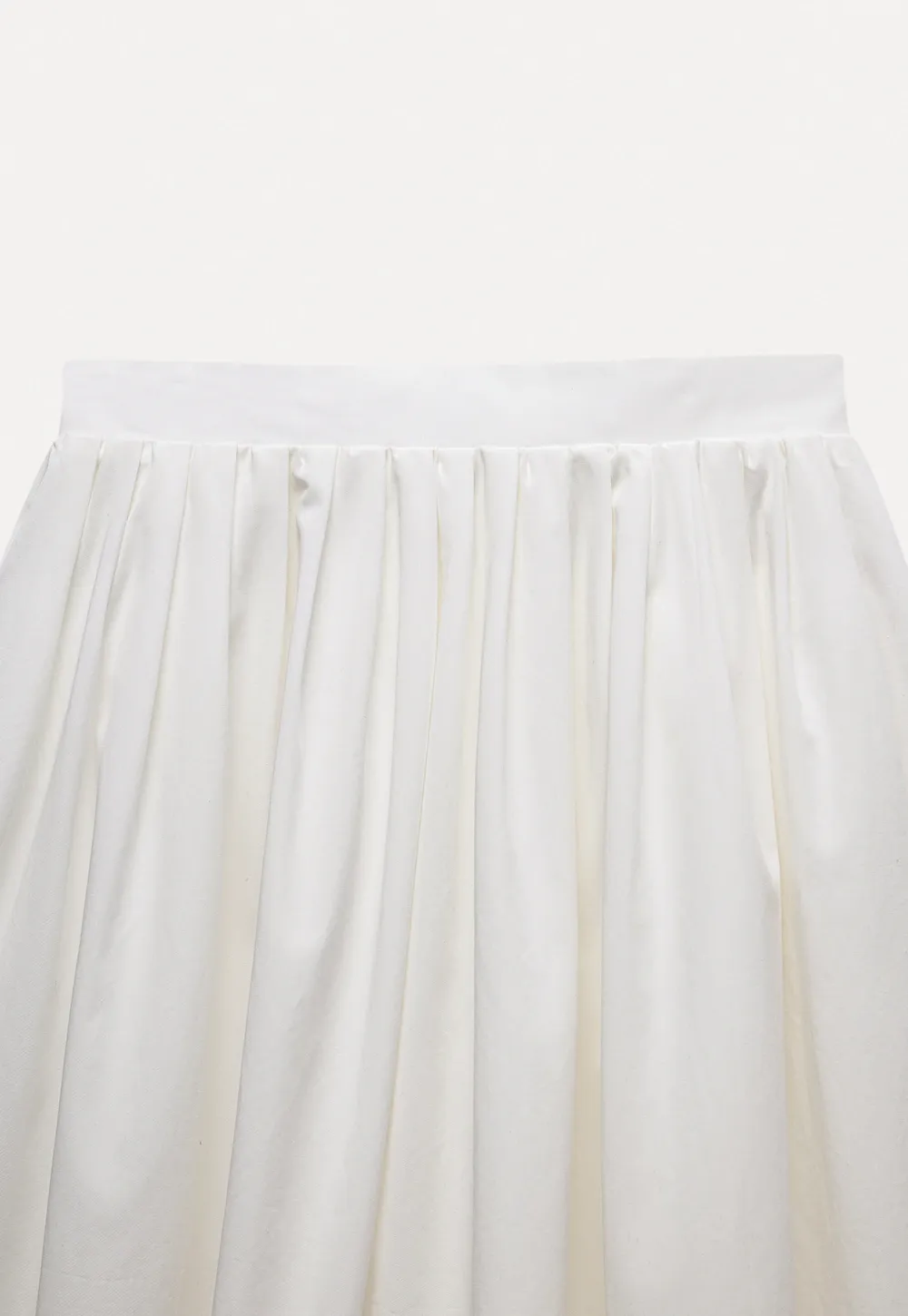 Women's High Waist A-Line Lace Hem Midi Skirt