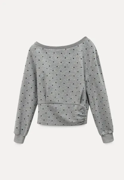 asymmetric sleeve casual sweater top