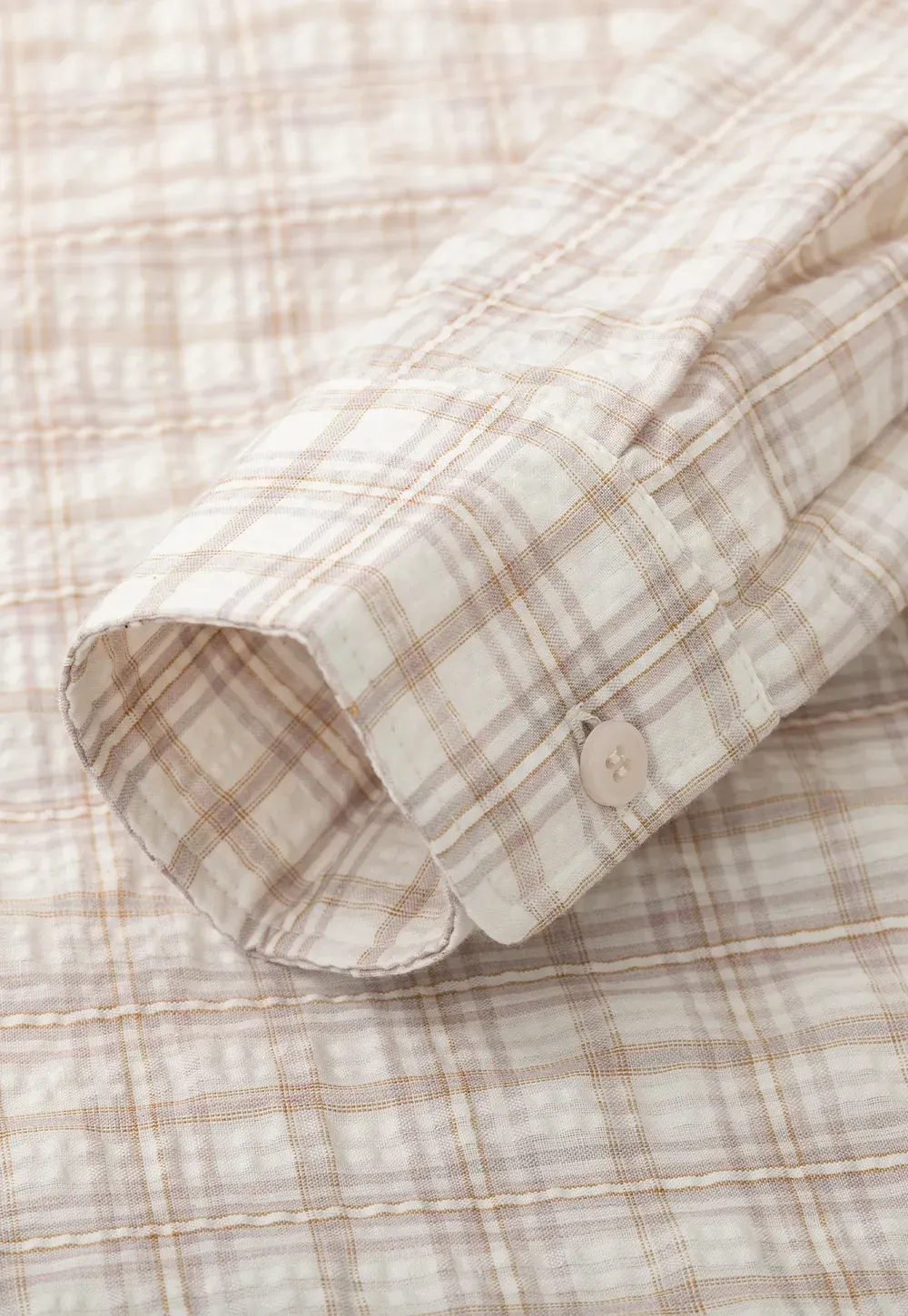 Plaid Shirt with Collar and Long Sleeves