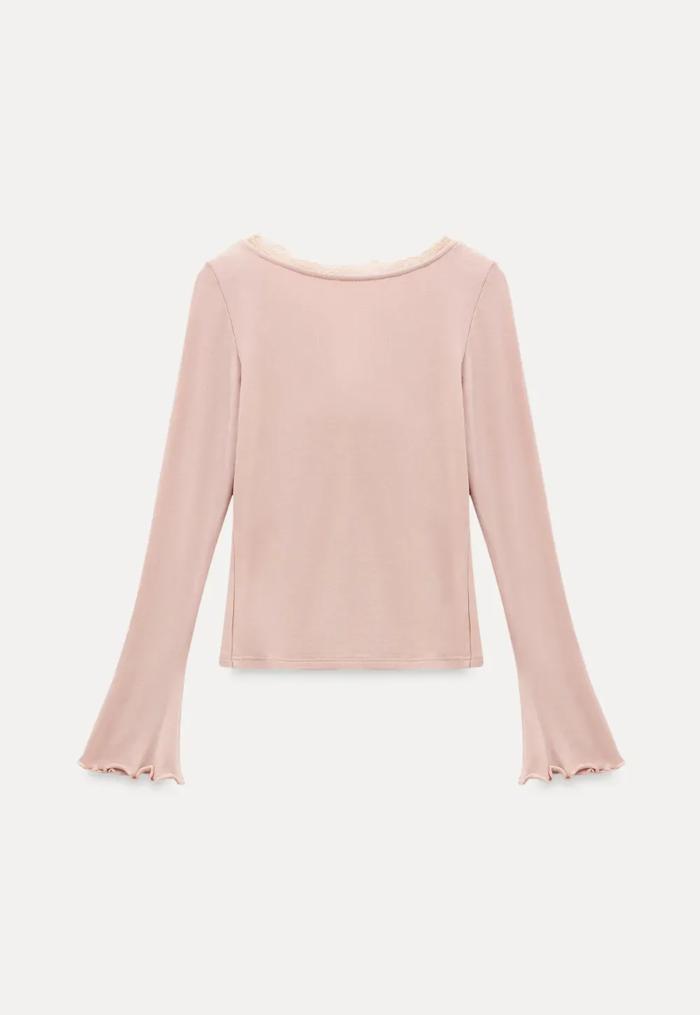 Elegant V Neck Long Sleeve Top with Bow Detail