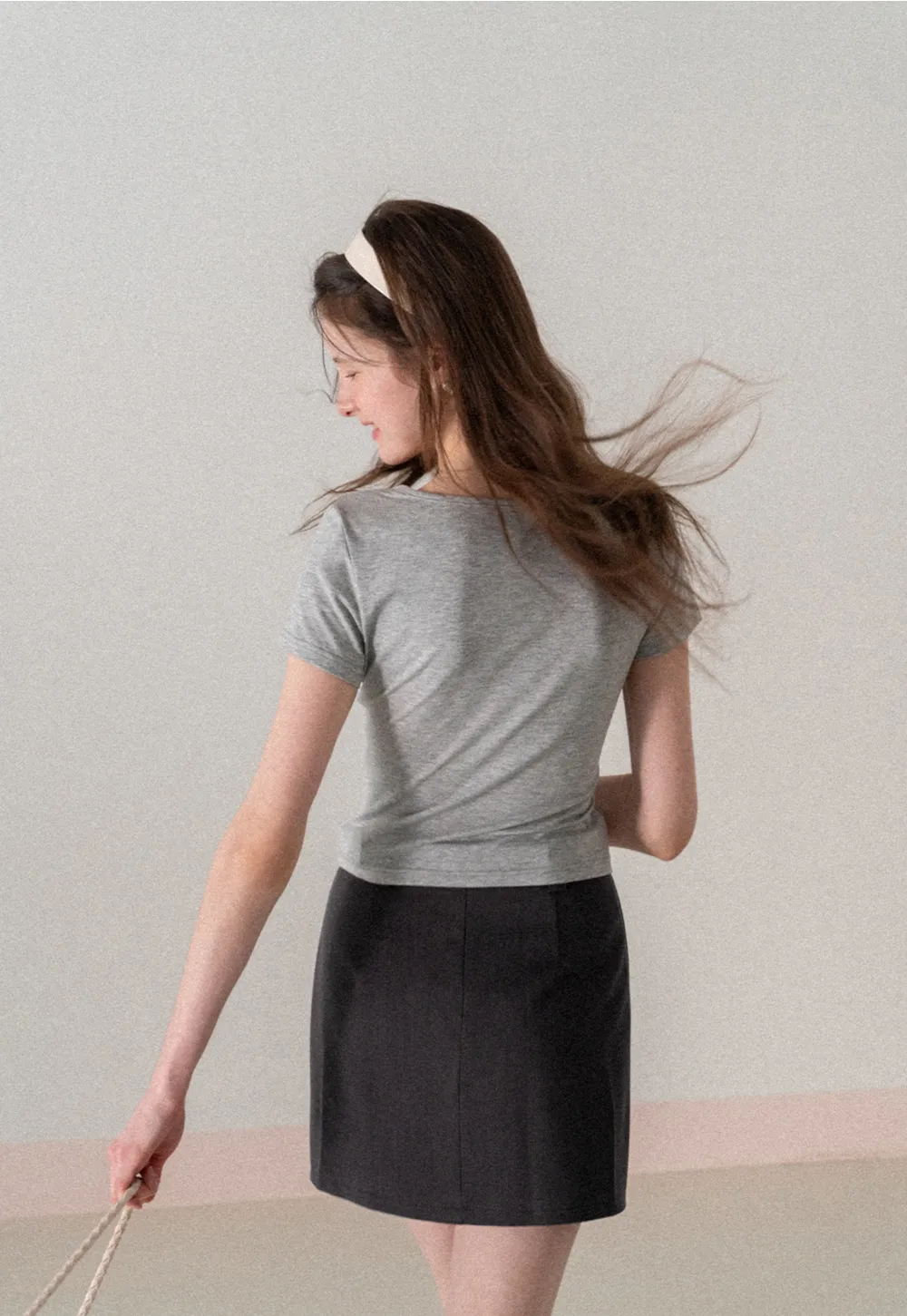 Short Sleeve T Shirt with Round Neck